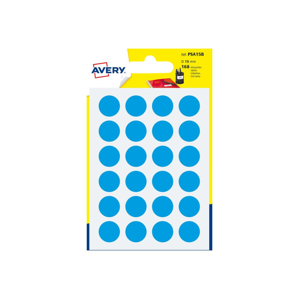 Produktbild för Avery - självhäftande färgkodad etikett - blå (paket om 168)