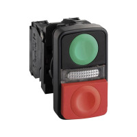 Produktbild för Schneider Electric XB5, Knapp, Grön, IP66, IK05, Klass II, 3...