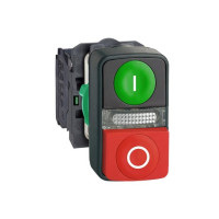 Produktbild för Schneider Electric XB5, Knapp, Grön, IP66, IK05, Klass II, 3...