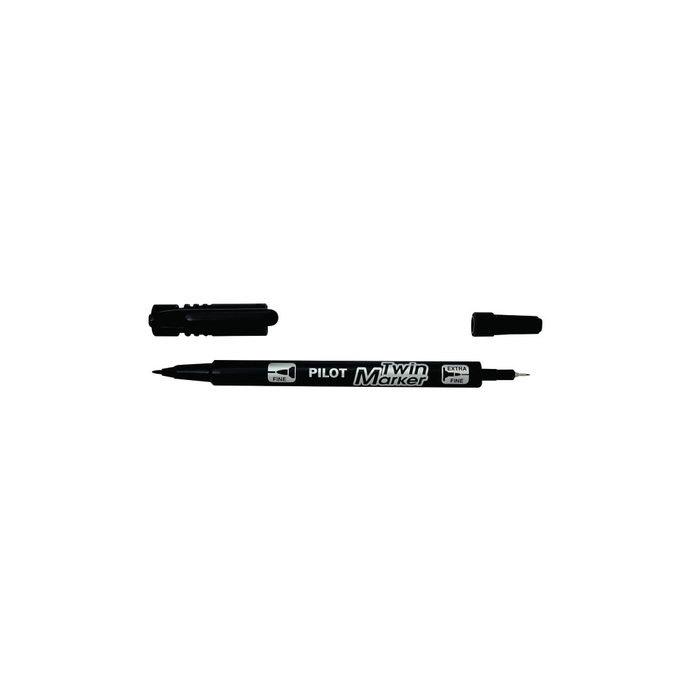 Produktbild för Permanent markör, Pilot BeGreen Twin Marker, extra fin/fin,...