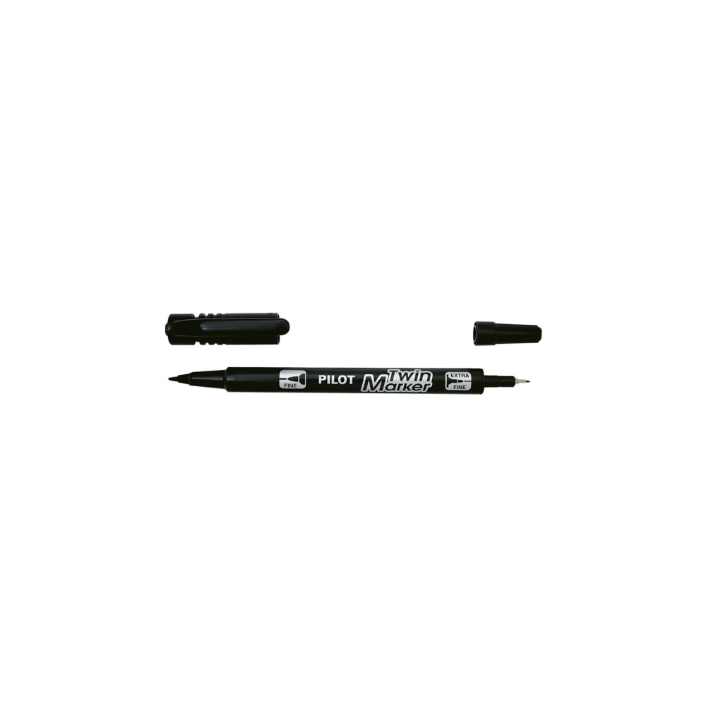 Produktbild för Permanent markör, Pilot BeGreen Twin Marker, extra fin/fin,...