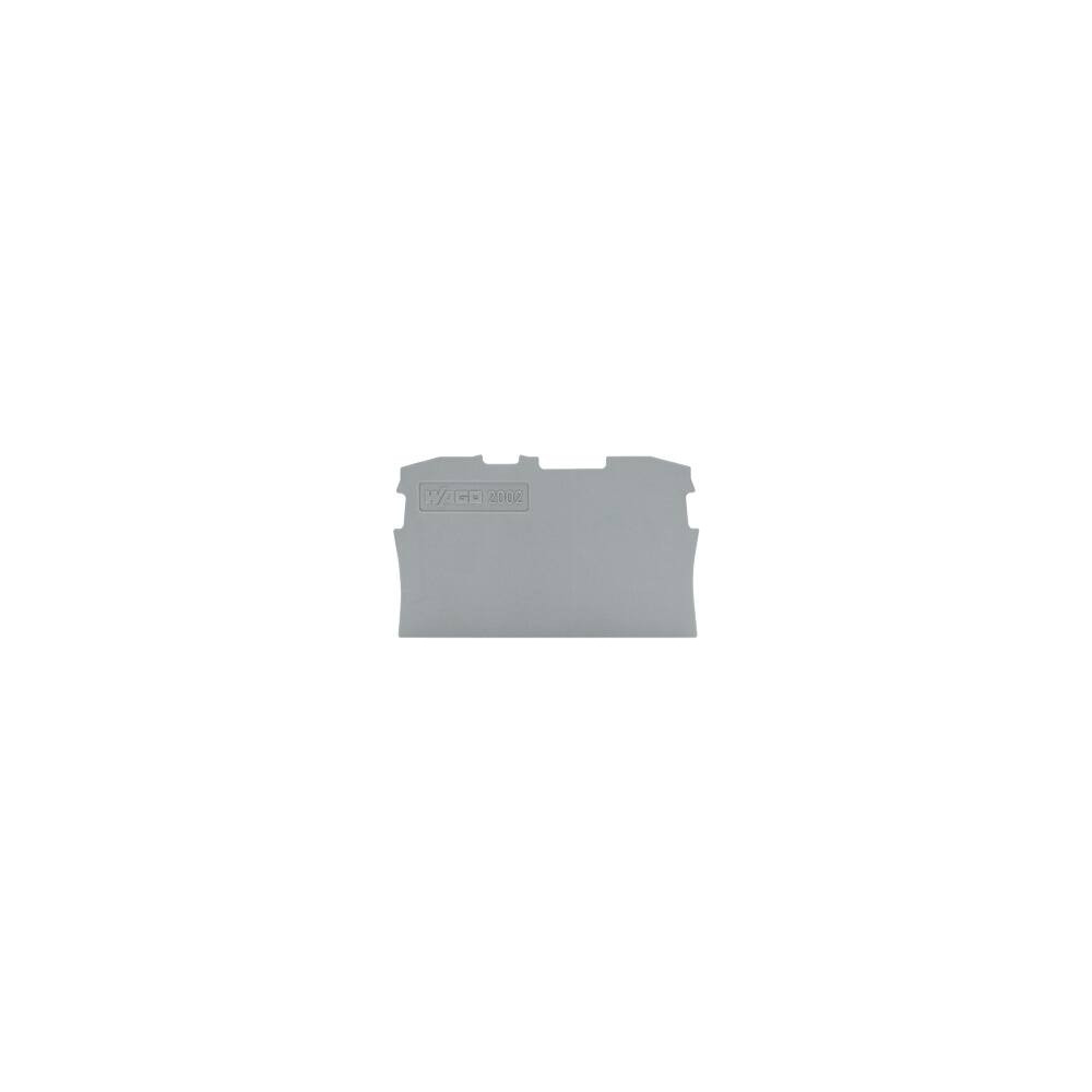 Produktbild för Wago 2002-1291, Kåpa för kopplingsplintar, Grå, 0,8 mm, 48,5...