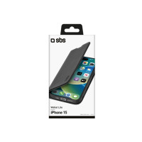 Produktbild för SBS TEBKLITEIP1561K, Plånbok, Apple, iPhone 15, 15,5 cm (6.1...