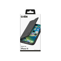 Produktbild för SBS TEBKLITEIP1561K, Plånbok, Apple, iPhone 15, 15,5 cm (6.1...