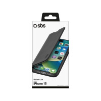 Produktbild för SBS TEBKLITEIP1561K, Plånbok, Apple, iPhone 15, 15,5 cm (6.1...