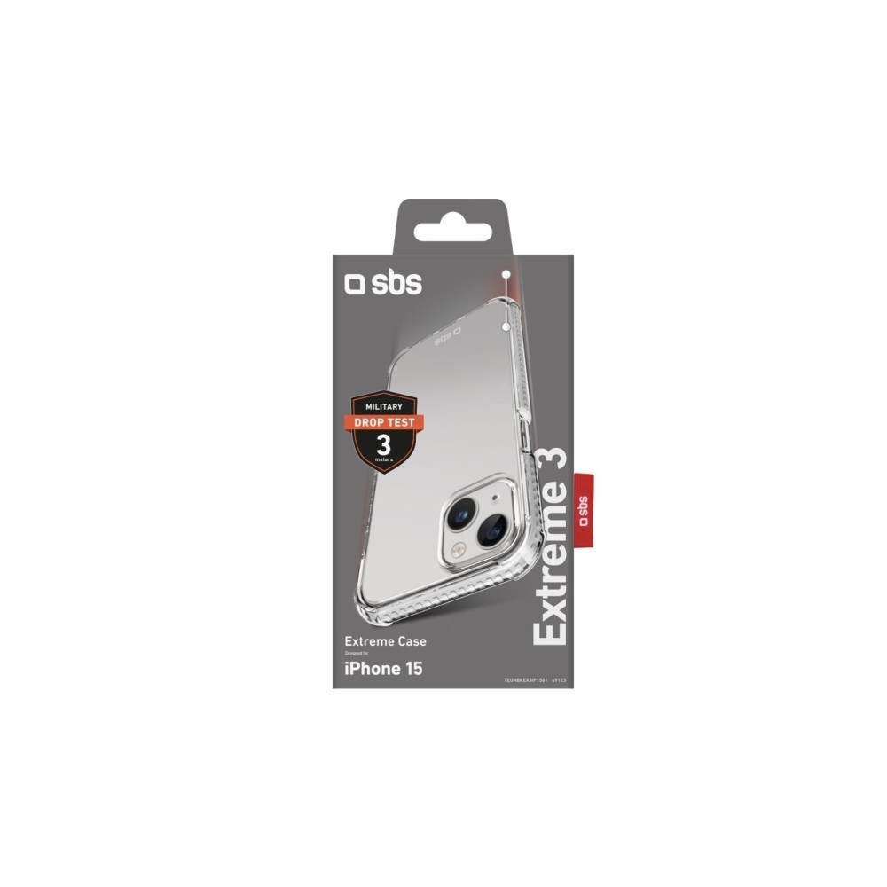 Produktbild för SBS Extreme X3, Mobilskal, Apple, iPhone 15, 15,5 cm (6.1"),...