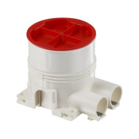 Produktbild för ABB infälld och gjutlåda Euro 1 modul, extra djup 73 mm, 2 x...