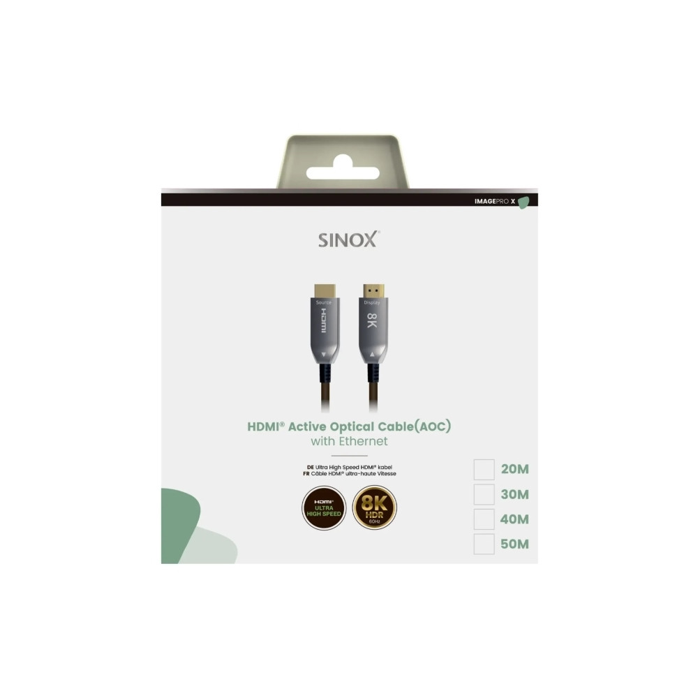 Produktbild för Sinox SHD030720, 20 m, HDMI typ A (standard), HDMI typ A (st...