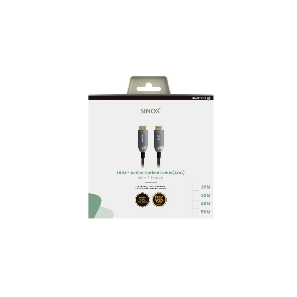 Produktbild för Sinox SHD030720, 20 m, HDMI typ A (standard), HDMI typ A (st...