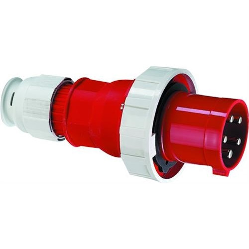 BALS BALS CEE stickpropp 63A 400V klocka H6 5-polig röd IP67 poly...