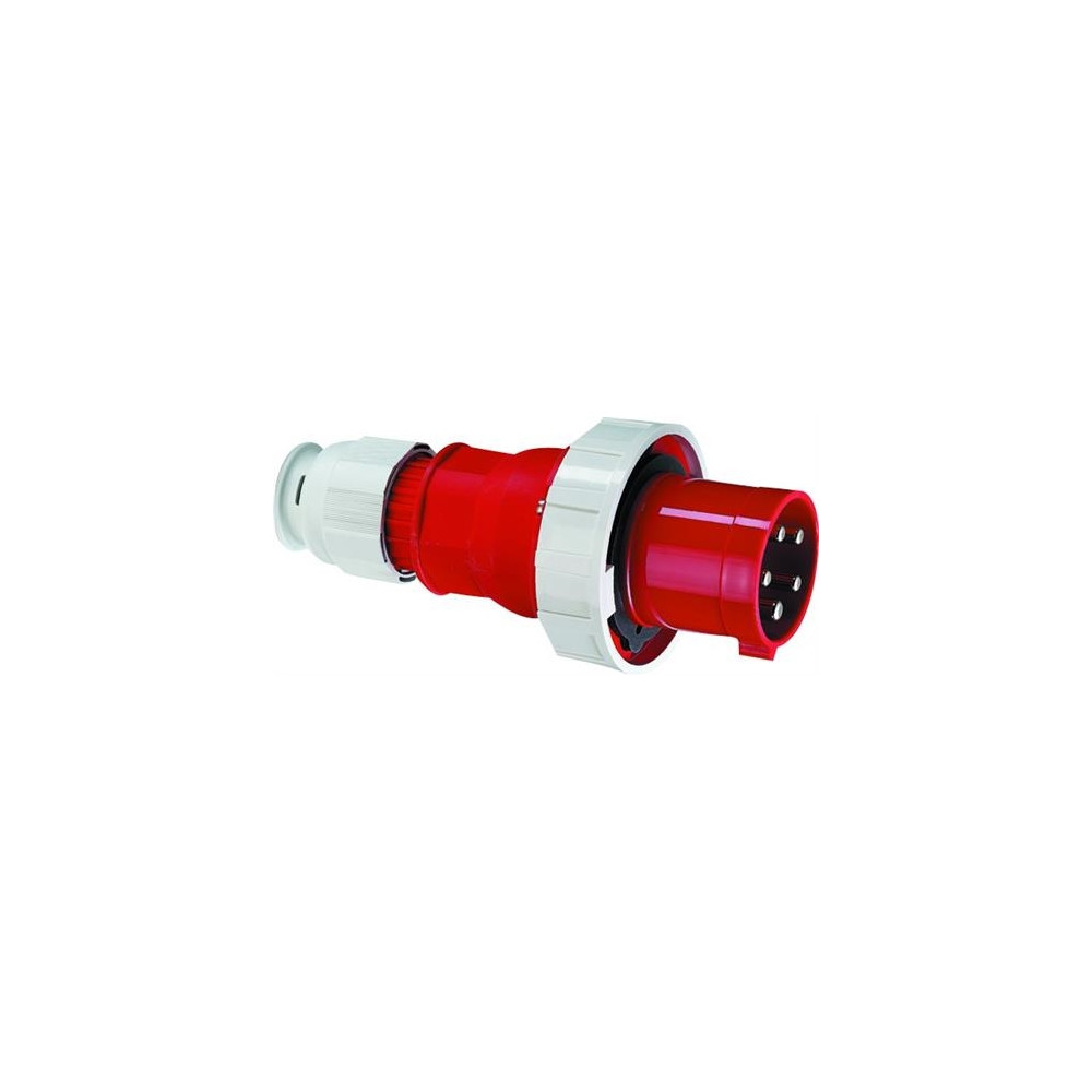 Produktbild för BALS CEE stickpropp 63A 400V klocka H6 5-polig röd IP67 poly...