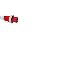 Produktbild för BALS CEE stickpropp 63A 400V klocka H6 5-polig röd IP67 poly...