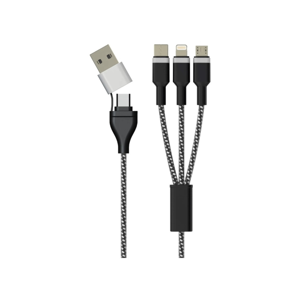 Produktbild för Sinox ULTRA 6-i-1-kabel med Lightning, USB C och Micro USB....