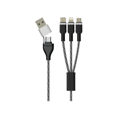 Sinox beslag Sinox ULTRA 6-i-1-kabel med Lightning, USB C och Micro USB....