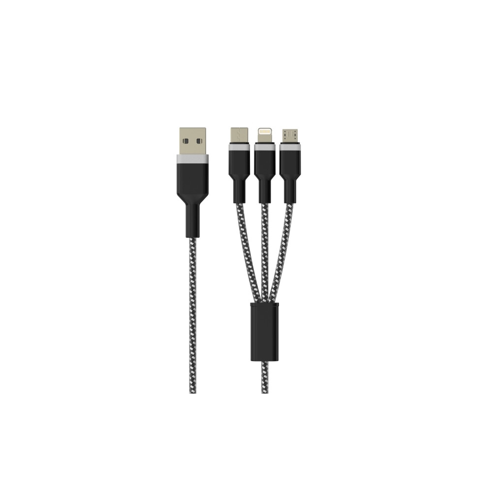Produktbild för Sinox ULTRA 6-i-1-kabel med Lightning, USB C och Micro USB....
