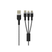 Produktbild för Sinox ULTRA 6-i-1-kabel med Lightning, USB C och Micro USB....