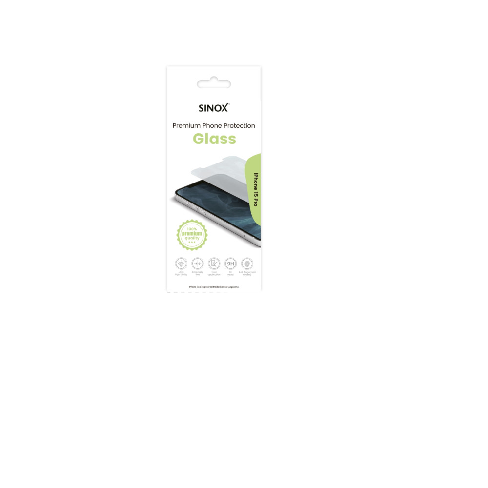 Produktbild för Sinox SOE9102, Apple, iPhone 15 Pro, Reptålig, Transparent,...