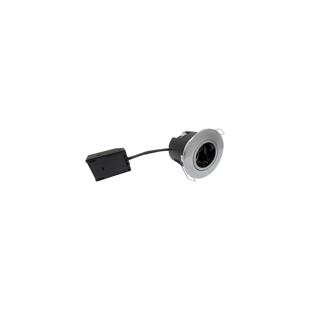 Produktbild för NORDTRONIC Uni Install G2, GU10, rund, borstad aluminium, fö...