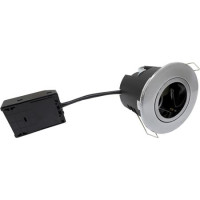 Produktbild för NORDTRONIC Uni Install G2, GU10, rund, borstad aluminium, fö...