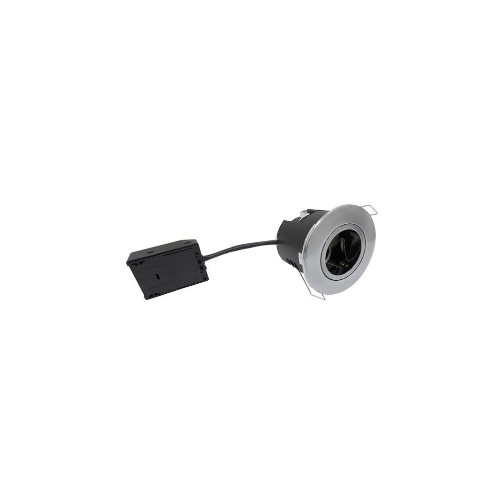Produktbild för NORDTRONIC Uni Install G2, GU10, rund, borstad aluminium, fö...