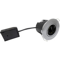 Produktbild för NORDTRONIC Uni Install G2, GU10, rund, borstad aluminium, fö...