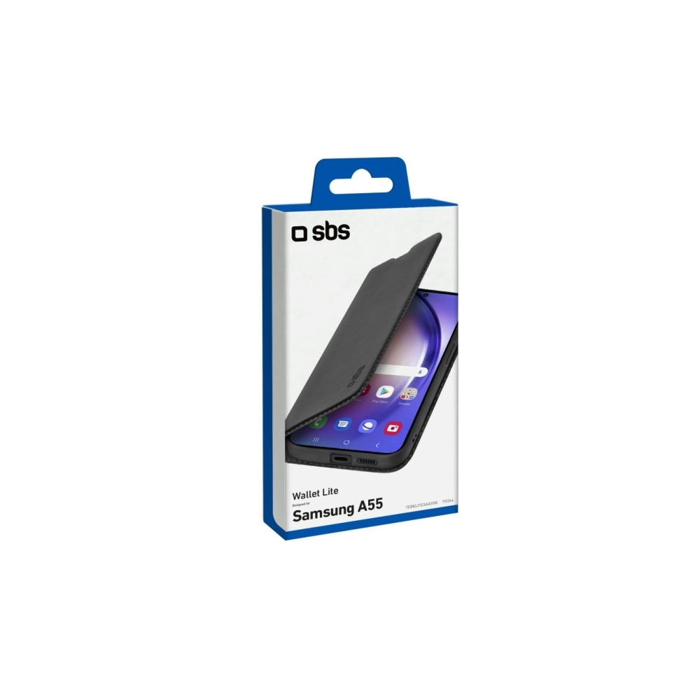 Produktbild för SBS TEBKLITESAA55K, Plånboksfodral, Samsung, Galaxy A55, 16,...