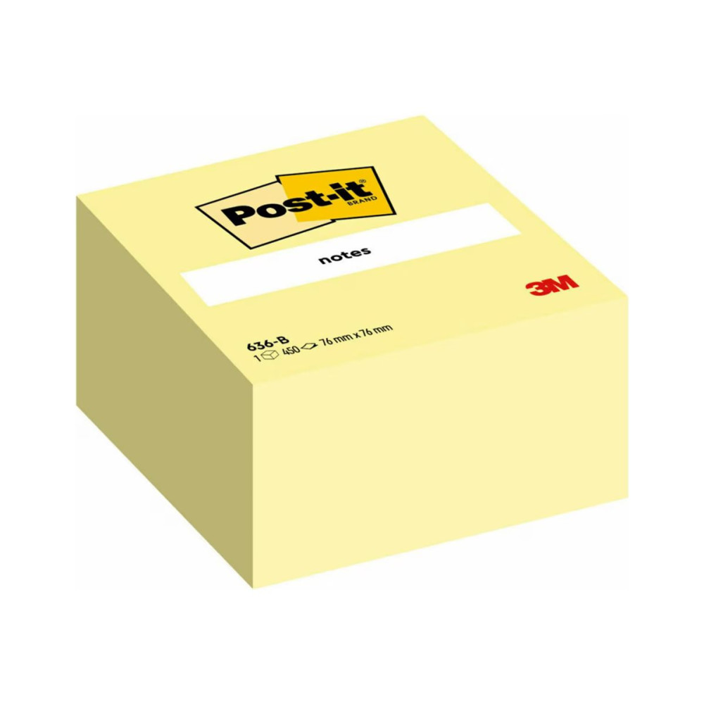 Produktbild för Post-it 636B - klisterlappar - 76 x 76 mm - 450 ark