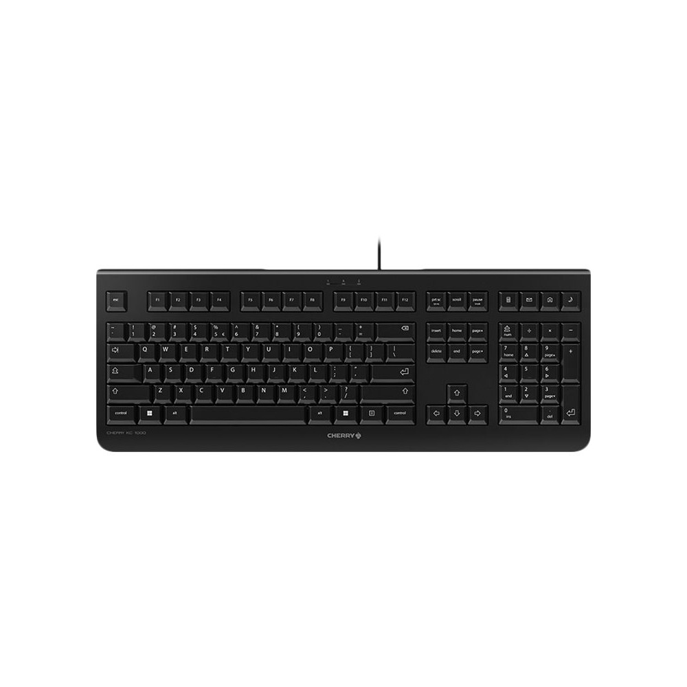 Produktbild för CHERRY KC 1000 - tangentbord - amerikansk - svart Inmatningsenhet