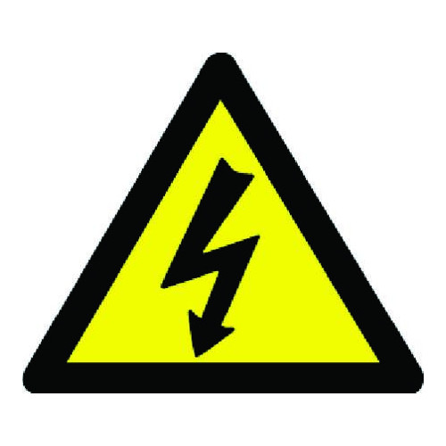 JO Safety A/S JO SAFETY varningstriangel 100x100x100 mm gul med svart blix...