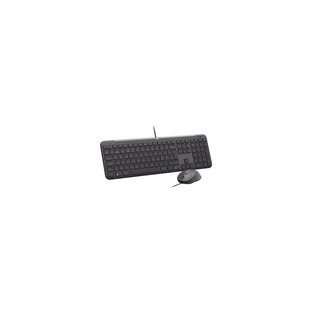Produktbild för Logitech Signature Slim Wired Combo MK620 for Business - sats med tangentbord och mus - QWERTY - Nordisk - grafit Inmatningsenhet