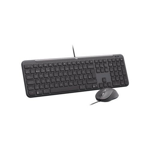 Logitech Logitech Signature Slim Wired Combo MK620 for Business - sats med tangentbord och mus - QWERTY - Nordisk - grafit Inmatningsenhet