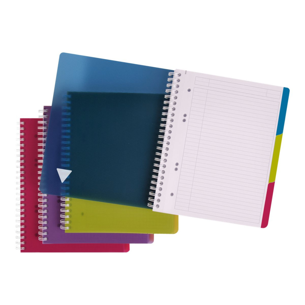 Produktbild för Clairefontaine Linicolor Intensiv Evolutiv'Book A5+ - anteckningsblock - 160 x 210 mm - 90 ark