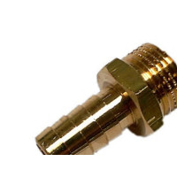 Produktbild för Slanganslutning i mässing ½" slangnippel och ½" utvändigt gä...