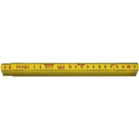 Produktbild för HULTAFORS tumstock 2 m 12 LED gul (glasfiberförstärkt polyam...