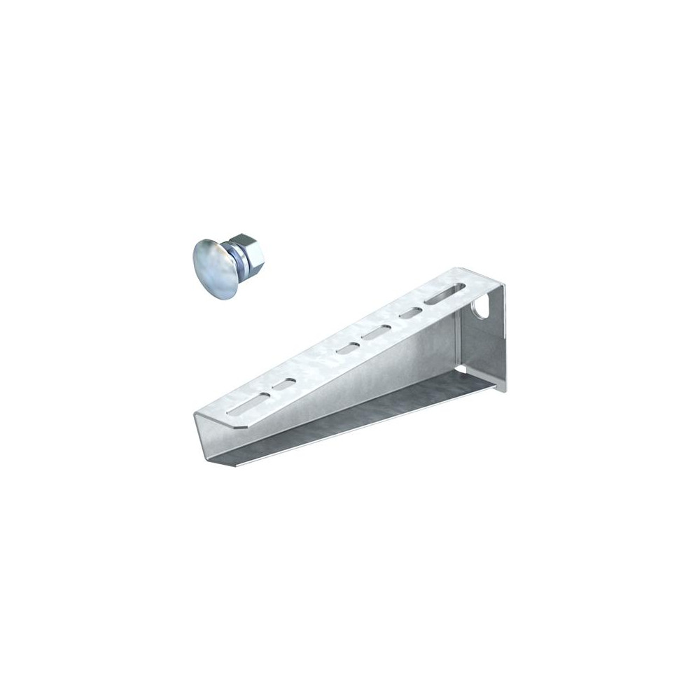 Produktbild för OBO konsol MWA 12 FS för kabelstege bredd 110 mm, elgalvanis...