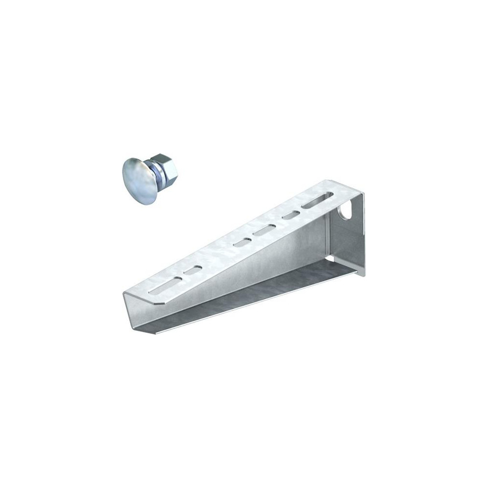 Produktbild för OBO konsol MWA 12 FS för kabelstege bredd 110 mm, elgalvanis...