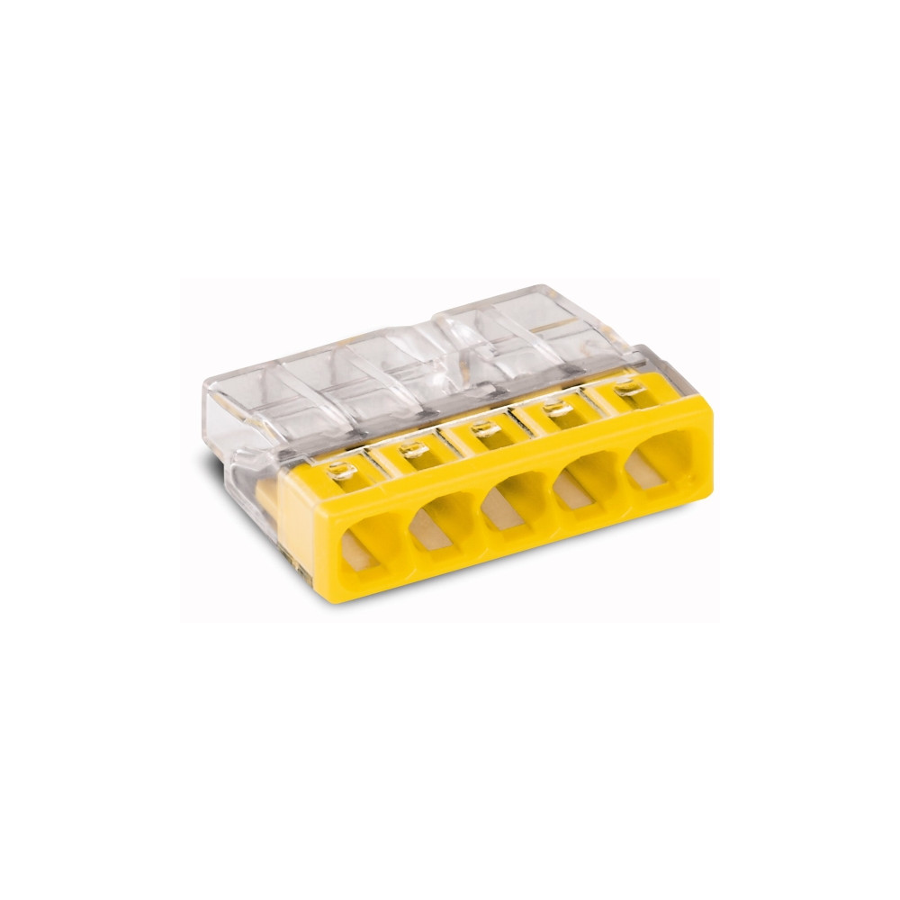 Produktbild för WAGO Samlemuffe 5X 0,5-2,5MM2 gul P100