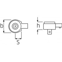 Produktbild för STAHLWILLE 735/5, 9,18 mm, 1 styck, Rostfritt stål, Krom, 3/...