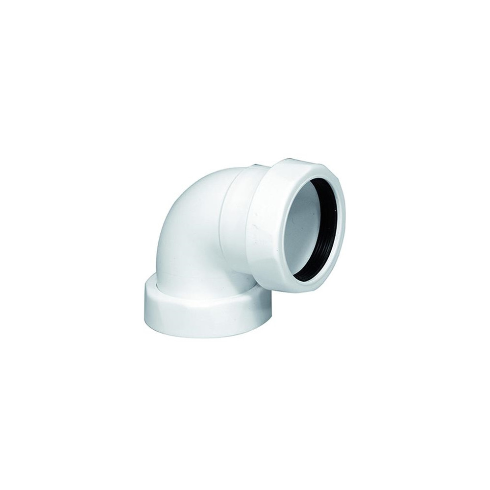 Produktbild för Purus vit 90° avloppsvinkel 1 1/2"