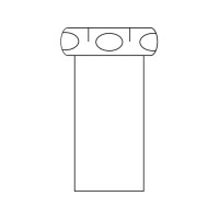 Produktbild för PURUS teleskoprör i vit PP-plast 32 mm x 1 1/4" längd 200 mm