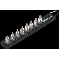 Produktbild för Wera Belt A 2, Hylssats, 1/4", Metrisk, 8 huvuden, 3,4,5,6,7...