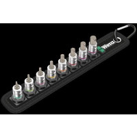 Produktbild för Wera Belt A 2, Hylssats, 1/4", Metrisk, 8 huvuden, 3,4,5,6,7...