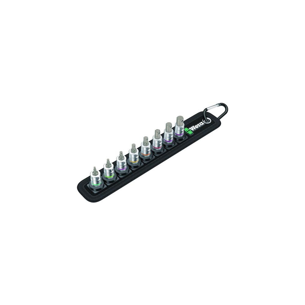 Produktbild för Wera Belt A 2, Hylssats, 1/4", Metrisk, 8 huvuden, 3,4,5,6,7...