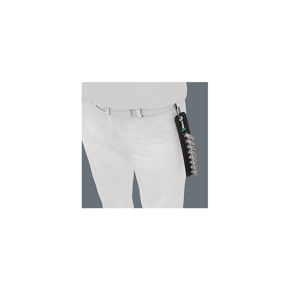 Produktbild för Wera Belt A 2, Hylssats, 1/4", Metrisk, 8 huvuden, 3,4,5,6,7...