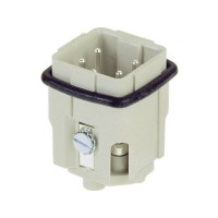Produktbild för HARTING hane-insats HAN 3 A med skruvplint, max 2,5 mm2, 10A...