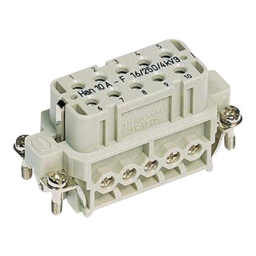 Harting HARTING 09200102812 anslutningsinsats Han® A 10 + PE, skruva...