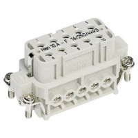 Produktbild för HARTING 09200102812 anslutningsinsats Han® A 10 + PE, skruva...