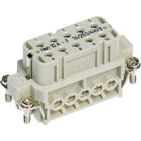 Produktbild för HARTING 09200102812 anslutningsinsats Han® A 10 + PE, skruva...