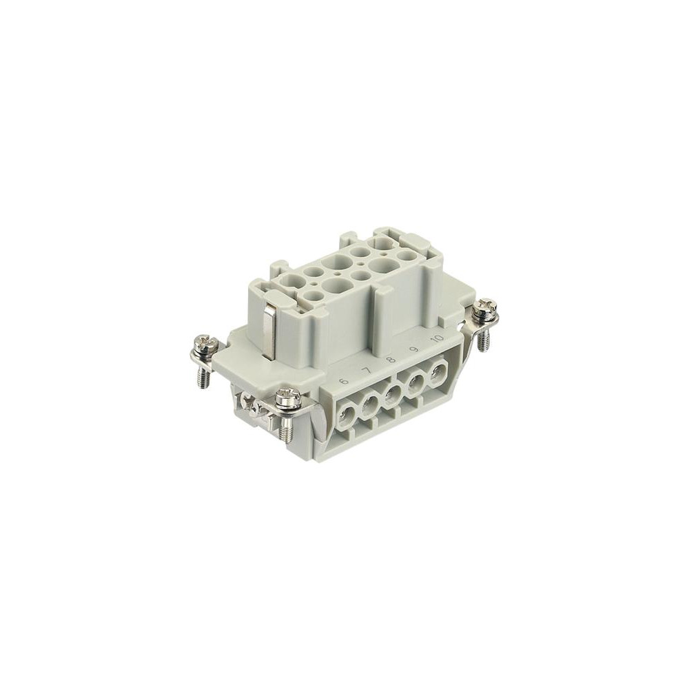 Produktbild för HARTING 09330102701 anslutningsinsats Han® E 10 + PE-skruvar...