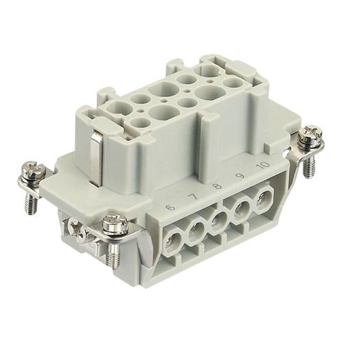 Harting HARTING 09330102701 anslutningsinsats Han® E 10 + PE-skruvar...